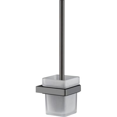 Plieger altea wc borstel met houder - wandmontage - geborsteld gunmetal Plieger altea wc borstel met houder - wandmontage - geborsteld gunmetal
