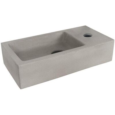 Differnz hura fontein - 38x18x9cm - rechthoek - 1 kraangat - beton - grijs Differnz hura fontein - 38x18x9cm - rechthoek - 1 kraangat - beton - grijs