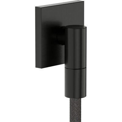 Hansgrohe FixFit Fine E Wandverbinding - Zwart Chroom Doucheaansluiting Hansgrohe FixFit Fine E Wandverbinding - Zwart Chroom Doucheaansluiting