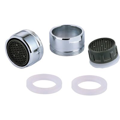 Kirchhoff eco-save straalregelaar - chroom - m24ag - 6l/min - bescherming tegen kalkaanslag (2x) Kirchhoff eco-save straalregelaar - chroom - m24ag - 6l/min - bescherming tegen kalkaanslag (2x)