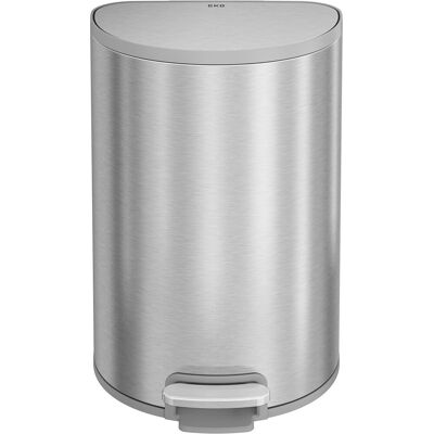 EKO - shell pedaalemmer 12 liter - mat rvs - stainless steel - plastic - prullenbak EKO - shell pedaalemmer 12 liter - mat rvs - stainless steel - plastic - prullenbak