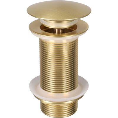 Differnz Wastafel afvoerplug pop up design 9.8 cm goud Differnz Wastafel afvoerplug pop up design 9.8 cm goud
