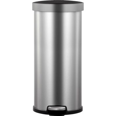 EKO - aria pedaalemmer rond 35 liter - stainless steel - mat rvs - prullenbak EKO - aria pedaalemmer rond 35 liter - stainless steel - mat rvs - prullenbak