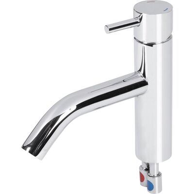 Differnz wastafelkraan - mengkraan - gebogen kraan - koud/warm - chroom Differnz wastafelkraan - mengkraan - gebogen kraan - koud/warm - chroom