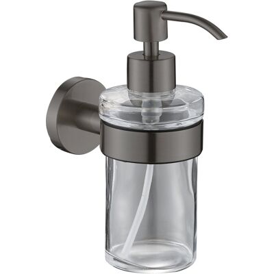 Plieger vigo zeepdispensers - zeepdispenser wandmontage - zeeppompje hangend - zeeppompje glas - 10 jaar garantie - geborsteld gunmetal Plieger vigo zeepdispensers - zeepdispenser wandmontage - zeeppompje hangend - zeeppompje glas - 10 jaar garantie - geborsteld gunmetal