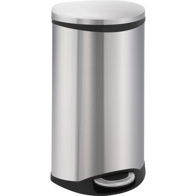 EKO - shell bin pedaalemmer 30 liter - stainless steel plastic - mat rvs - prullenbak EKO - shell bin pedaalemmer 30 liter - stainless steel plastic - mat rvs - prullenbak