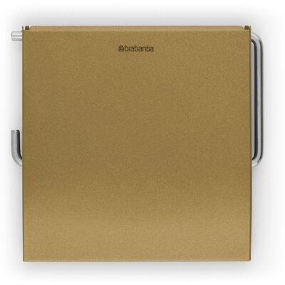 Brabantia renew wc rolhouder - met klep - hangend - zonder boren - warm gold Brabantia renew wc rolhouder - met klep - hangend - zonder boren - warm gold
