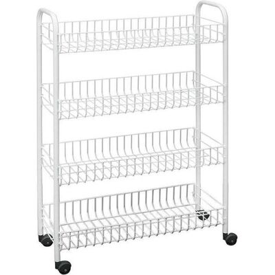 Metaltex badkamer-/keukentrolley snello 84x56cm staal wit Metaltex badkamer-/keukentrolley snello 84x56cm staal wit