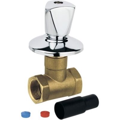 Kirchhoff inbouwkraan, chroom, 15 mm, met rozet - 986511113 Kirchhoff inbouwkraan, chroom, 15 mm, met rozet - 986511113