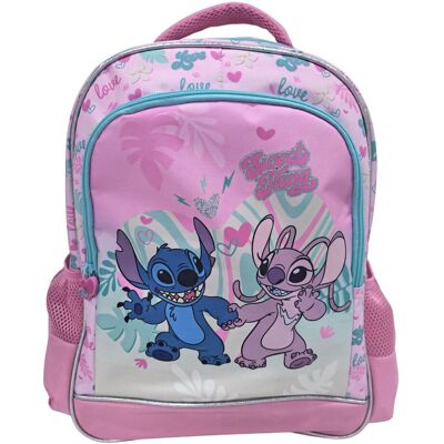 Disney Stitch love rugzak 3 compartimenten met zijvakken Multi kleuren Disney Stitch love rugzak 3 compartimenten met zijvakken Multi kleuren