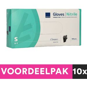 Abena poedervrije nitrile handschoenen maat small 100 stuks zwart voordeelpakket Abena poedervrije nitrile handschoenen maat small 100 stuks zwart voordeelpakket