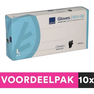 Abena poedervrije nitrile handschoenen maat large 100 stuks zwart voordeelpakket Abena poedervrije nitrile handschoenen maat large 100 stuks zwart voordeelpakket