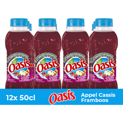 Oasis appel cassis framboos pet (12x50cl) Oasis appel cassis framboos pet (12x50cl)