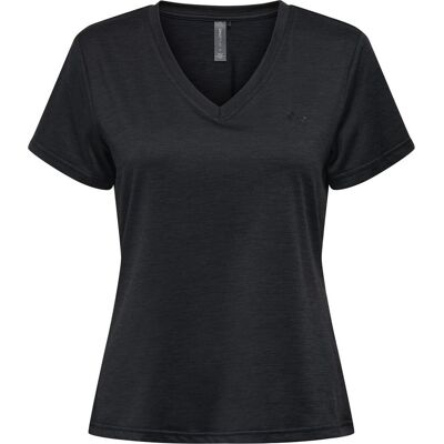 ONLY Play Dames Trainingsshirt - Melange Sportief V-Hals T-Shirt ONLY Play Dames Trainingsshirt - Melange Sportief V-Hals T-Shirt