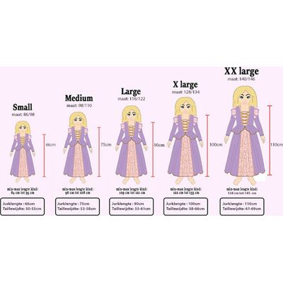 Little Adventures - rapunzel jurk classic - maat 116/122 Little Adventures - rapunzel jurk classic - maat 116/122