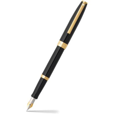 Sheaffer vulpen - sagaris - penpunt f - glossy black gold tone Sheaffer vulpen - sagaris - penpunt f - glossy black gold tone