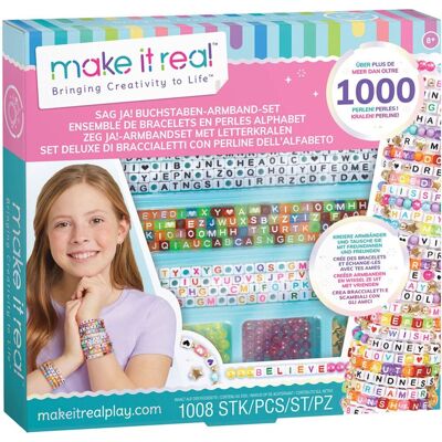 Make It Real - diy alfabet sieradenset - maak unieke alfabet armbanden Make It Real - diy alfabet sieradenset - maak unieke alfabet armbanden