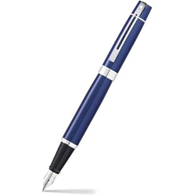 Sheaffer vulpen 300 e9341 - f - glossy blue chrome plated Sheaffer vulpen 300 e9341 - f - glossy blue chrome plated
