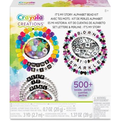 Crayola - creations - hobbypakket - set maak je eigen armbanden met alfabetkralen Crayola - creations - hobbypakket - set maak je eigen armbanden met alfabetkralen