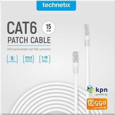 Enzo patchkabel utp cat6 15m wit - 2077025 Enzo patchkabel utp cat6 15m wit - 2077025