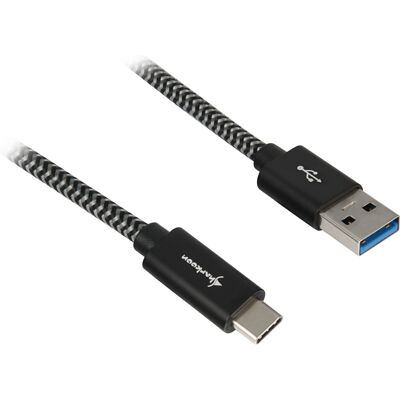 Sharkoon USB 3.2 Gen 2 Kabel - USB-A naar USB-C - 0,5m Sharkoon USB 3.2 Gen 2 Kabel - USB-A naar USB-C - 0,5m