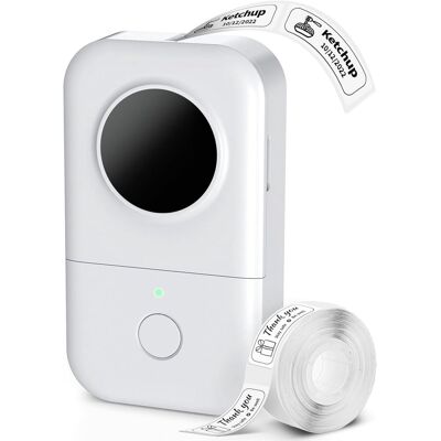 Phomemo d30 - smart mini labelprinter - draagbare bluetooth label printer - inkless direct thermische print - compact & lichtgewicht - smartphone app integratie - diy organisatie & label creëren - wit Phomemo d30 - smart mini labelprinter - draagbare bluetooth label printer - inkless direct thermische print - compact & lichtgewicht - smartphone app integratie - diy organisatie & label creëren - wit