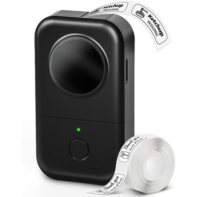 Phomemo d30 - smart mini labelprinter - draagbare bluetooth label printer - inkless direct thermische print - compact & lichtgewicht - smartphone app integratie - diy organisatie & label creëren - zwart Phomemo d30 - smart mini labelprinter - draagbare bluetooth label printer - inkless direct thermische print - compact & lichtgewicht - smartphone app integratie - diy organisatie & label creëren - zwart