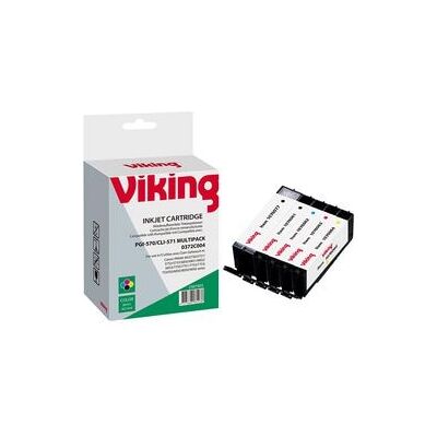 Inktcartridge Viking PG570XL +CL571XL compatibel met Canon BCMG Inktcartridge Viking PG570XL +CL571XL compatibel met Canon BCMG