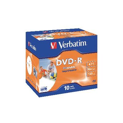 DVD-R Verbatim 16x 4.7GB bedrukbaar DVD-R Verbatim 16x 4.7GB bedrukbaar
