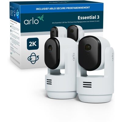 Arlo essential3 2k ptz beveiligingscamera voor binnen - 2 ip-camera's Arlo essential3 2k ptz beveiligingscamera voor binnen - 2 ip-camera's