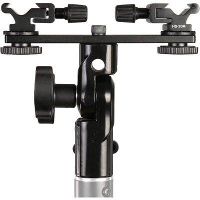 Falcon eyes twin mount tilting bracket + 2 x flitsschoen cld-14a Falcon eyes twin mount tilting bracket + 2 x flitsschoen cld-14a
