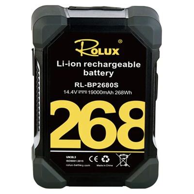 Rolux Accu RL-BP2680S 268Wh V-mount - Accu Rolux Accu RL-BP2680S 268Wh V-mount - Accu
