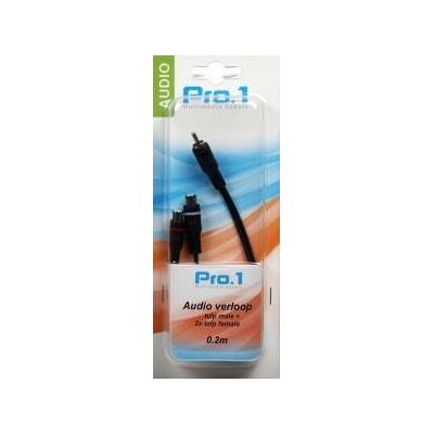 Enzo pro-1 audio tulp male -> 2 tulp female 0,20 meter 9208500 Enzo pro-1 audio tulp male -> 2 tulp female 0,20 meter 9208500