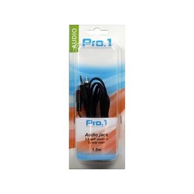 Enzo pro-1 audio 3,5 jack stereo ->2 tulp male 1,5 meter 9201800 Enzo pro-1 audio 3,5 jack stereo ->2 tulp male 1,5 meter 9201800