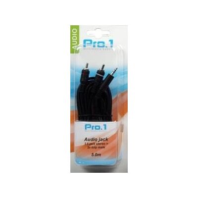 Enzo pro-1 audio 3,5 jack stereo ->2 tulp male 5 meter 9201805 Enzo pro-1 audio 3,5 jack stereo ->2 tulp male 5 meter 9201805