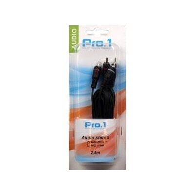 Enzo pro-1 audio 2 tulp male -> 2 tulp male 2,5 meter 9206025 Enzo pro-1 audio 2 tulp male -> 2 tulp male 2,5 meter 9206025