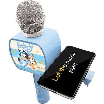 Lexibook Bluey draadloze microfoon met luidspreker, stemvervormer, uitschuifbare telefoonhouder en bluetooth-optie Lexibook Bluey draadloze microfoon met luidspreker, stemvervormer, uitschuifbare telefoonhouder en bluetooth-optie