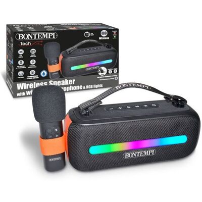 Bontempi Tech Draadloze Speaker - Draadloos Microfoon & RGB Verlichting Bontempi Tech Draadloze Speaker - Draadloos Microfoon & RGB Verlichting