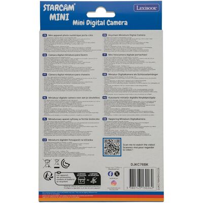 Lexibook Sleutelhanger miniatuur digitale camera zwart met ingebouwd flashgeheugen Lexibook Sleutelhanger miniatuur digitale camera zwart met ingebouwd flashgeheugen