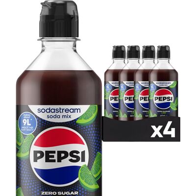 SodaStream pepsi lime zero siroop 4 x 440ml SodaStream pepsi lime zero siroop 4 x 440ml