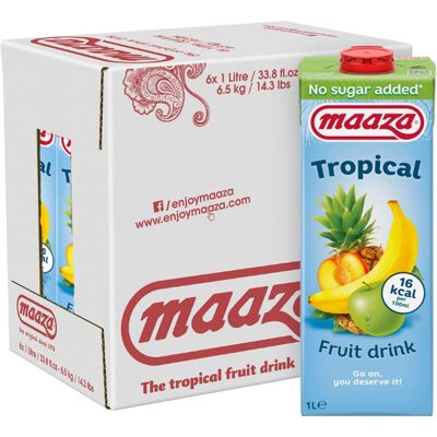 Maaza - sap - tropical - no sugar added - 6 x 1l Maaza - sap - tropical - no sugar added - 6 x 1l