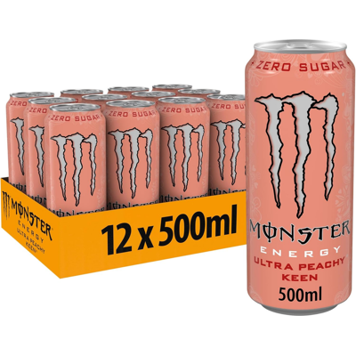 Monster Cable energy ultra peachy keen blik (12x 500ml) Monster Cable energy ultra peachy keen blik (12x 500ml)