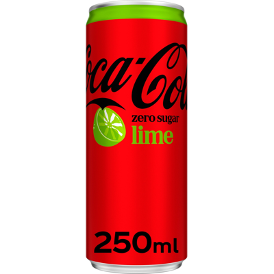Coca-Cola Coca cola zero sugar lime blik (12x 250 ml) Coca-Cola Coca cola zero sugar lime blik (12x 250 ml)