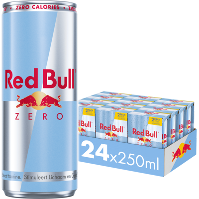 Red Bull energy drink zero blik 250ml (12x 2-pack) Red Bull energy drink zero blik 250ml (12x 2-pack)