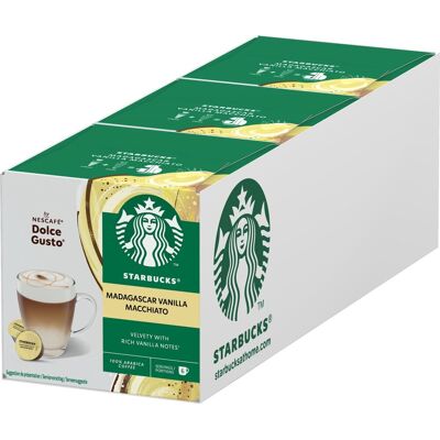 Starbucks by dolce gusto capsules madagascar vanilla macchiato - 36 koffiecups voor 18 koppen koffie Starbucks by dolce gusto capsules madagascar vanilla macchiato - 36 koffiecups voor 18 koppen koffie