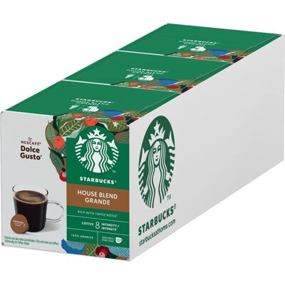 Starbucks by dolce gusto capsules house blend grande - 36 koffiecups voor 36 koppen koffie Starbucks by dolce gusto capsules house blend grande - 36 koffiecups voor 36 koppen koffie