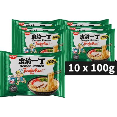 Nissin demae ramen - tonkotsu pork noodles bowl - instant noedels - 10 stuks Nissin demae ramen - tonkotsu pork noodles bowl - instant noedels - 10 stuks