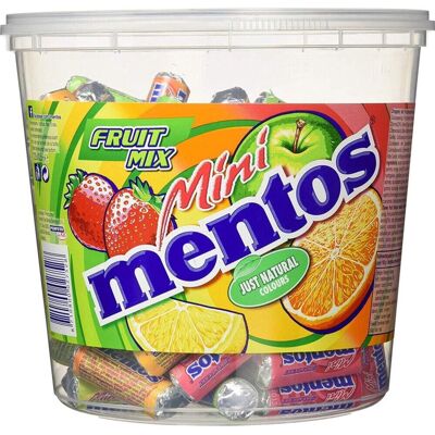Mentos fruit silo - snoep - vegan - 1x~120stuks Mentos fruit silo - snoep - vegan - 1x~120stuks