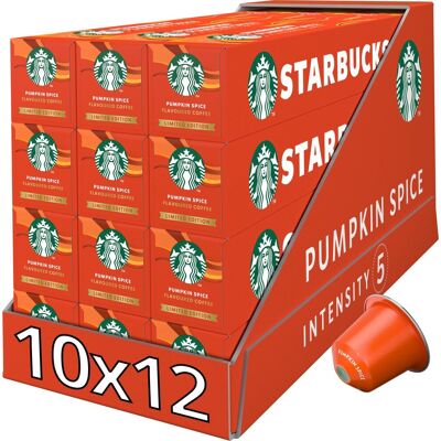 Starbucks by nespresso capsules pumpkin spice - 10 koffiecups x 12 doosjes Starbucks by nespresso capsules pumpkin spice - 10 koffiecups x 12 doosjes