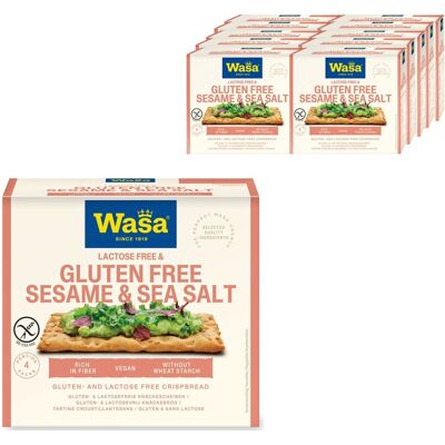 Wasa glutenvrij knäckebröd sesame & seasalt 10x240g Wasa glutenvrij knäckebröd sesame & seasalt 10x240g